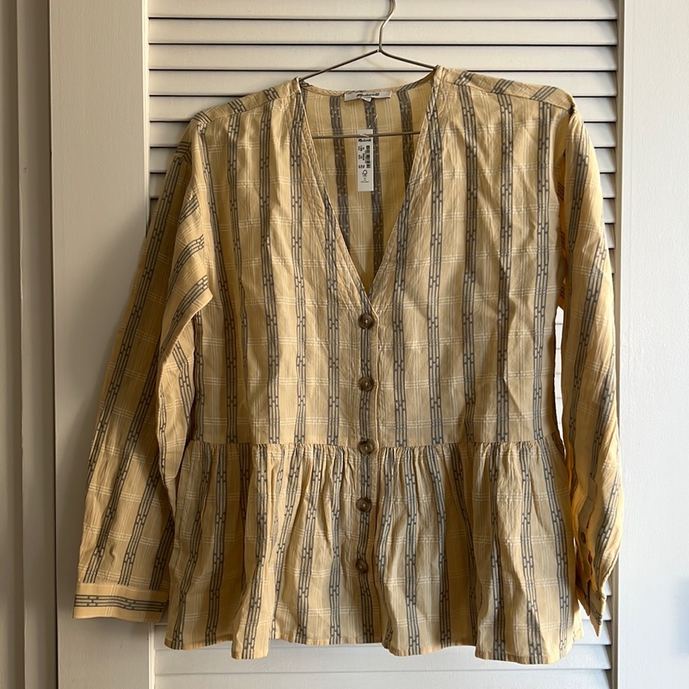 Madewell peplum top